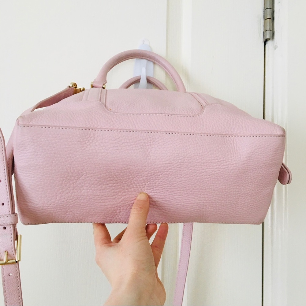 Tory Burch Landon Blush Pink Pebble Leather Satchel/Crossbody Bag - Picture 6 of 14